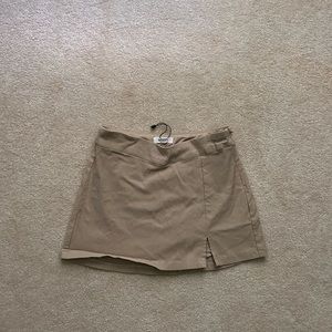 Beige Garage Mini Skirt